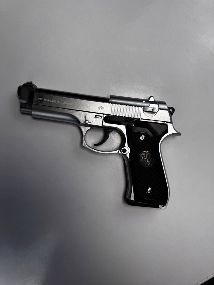 Silver M92 Beretta Airsoft Toy Gun – Realistic 6mm BB Pistol Replica for Safe Tactical Play